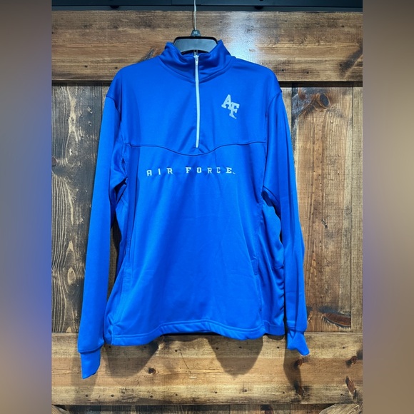 Old Varsity Brand Other - AIR FORCE Mens 1/4 Quarter Zip Pullover Size Large Old Varsity Brand